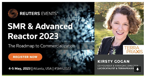 Reuters Events card for SMR & Advanced Reactor 2023 featuring the session speakers