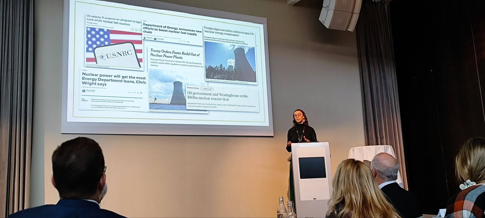 Madison Hilly speaking at European Nuclear Energy 2026 in Stockholm