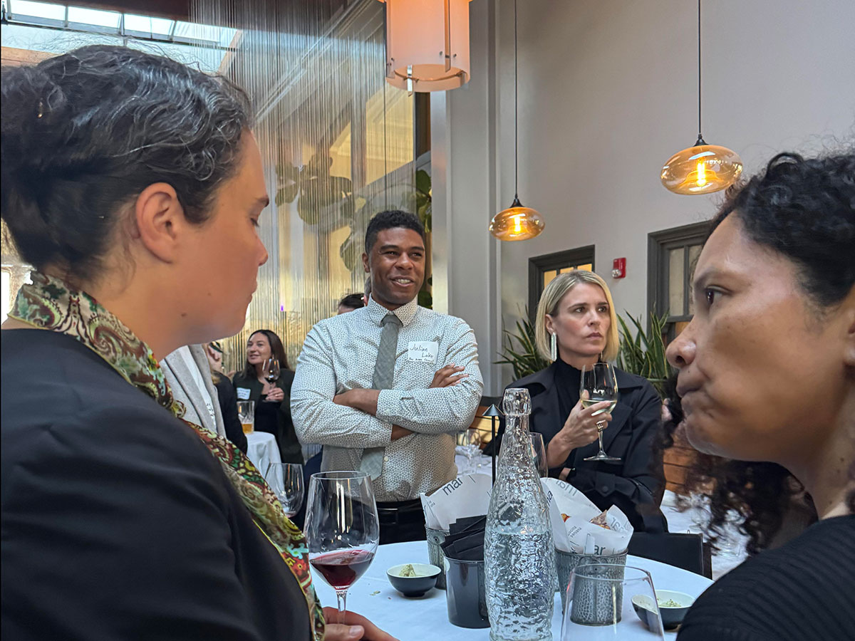 Two guests at the SF Climate Week dinner hosted by Anthropocene Institute and Stand Up for Nuclear